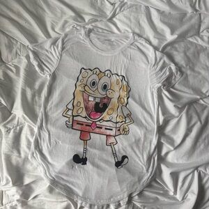 spongebob squarepants thin graphic t-shirt large nickelodeon